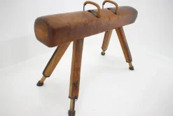 Pamono Large Adjustable Gymnastic Leather Pommel Horse, 1950s> Benches
