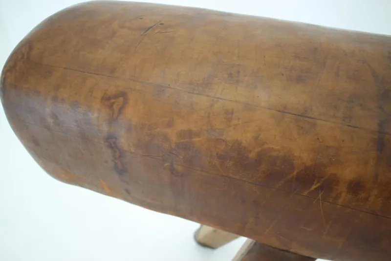 Pamono Large Adjustable Gymnastic Leather Pommel Horse, 1950s> Benches