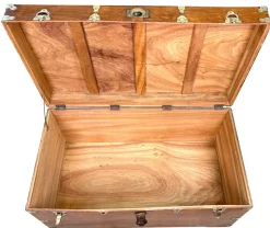 Online Pamono Large Antique American Military Camphor Campaign Trunk, 1860