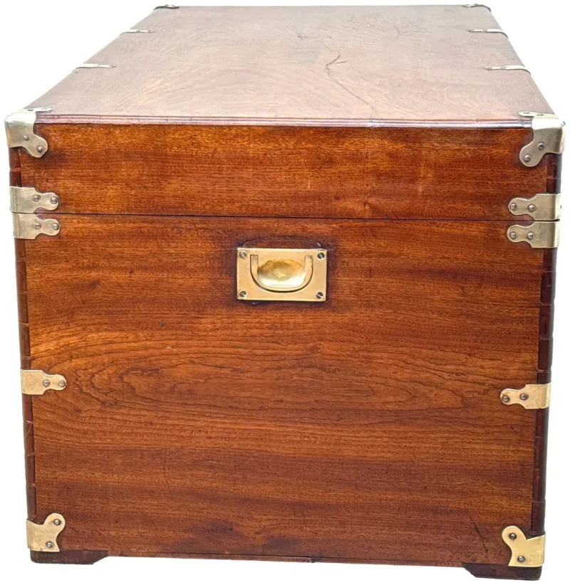 Online Pamono Large Antique American Military Camphor Campaign Trunk, 1860