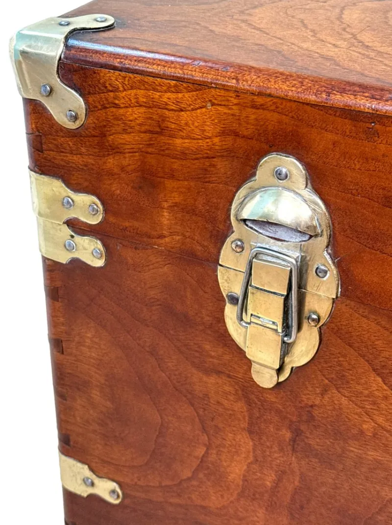 Online Pamono Large Antique American Military Camphor Campaign Trunk, 1860