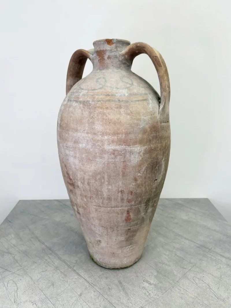Sale Pamono Large Antique Amphora with Swirl Pattern