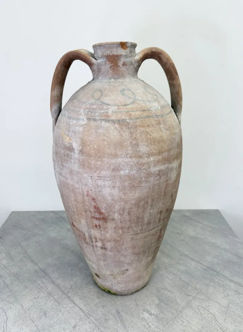 Sale Pamono Large Antique Amphora with Swirl Pattern