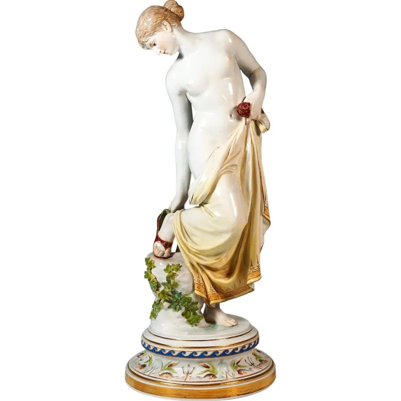 Sale Pamono Large Antique Art Nouveau Figurine by Robert Ockelmann for Meissen, 1885