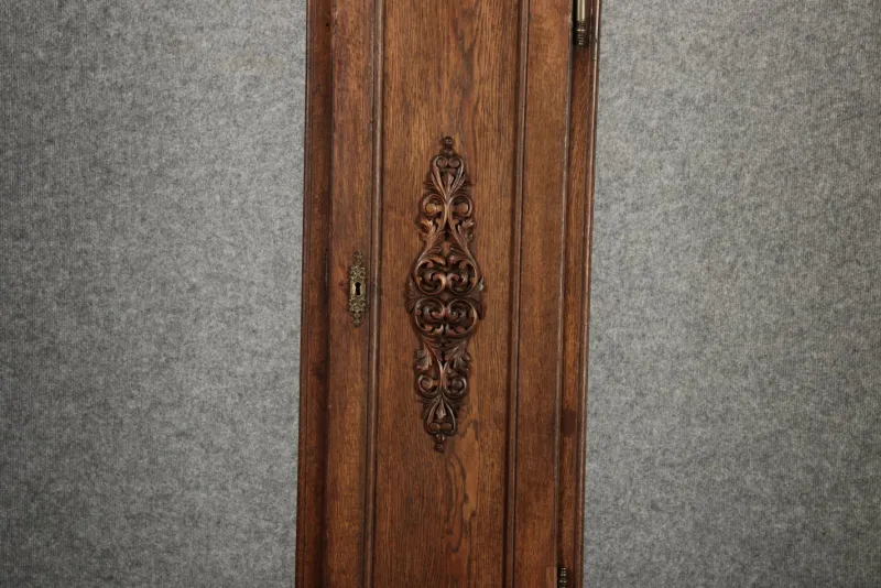 Pamono Large Antique Baroque Grandfather Clock in Oak, 1750