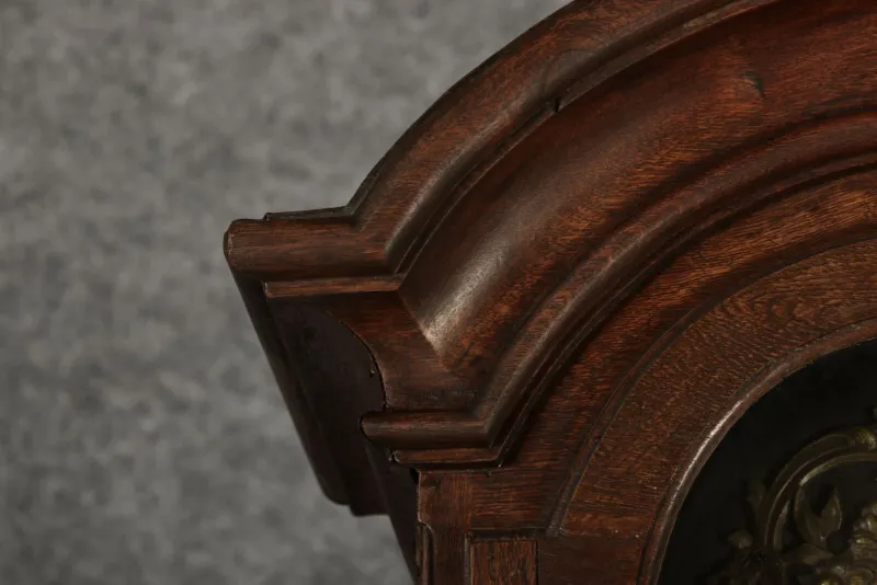 Pamono Large Antique Baroque Grandfather Clock in Oak, 1750