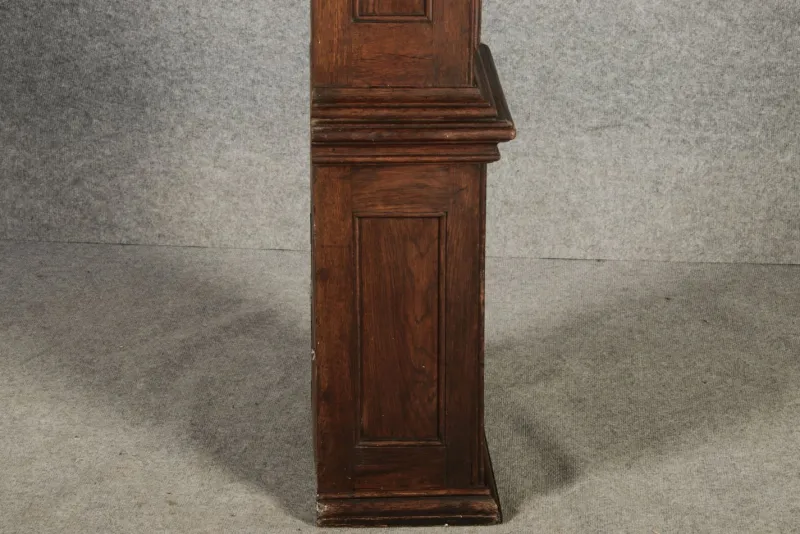 Pamono Large Antique Baroque Grandfather Clock in Oak, 1750
