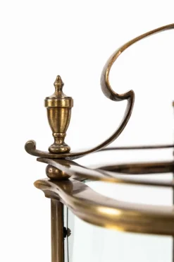 Pamono Large Antique Brass Porch Lantern from Faraday & Son><noscript><img width=