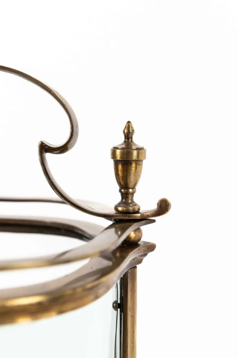 Pamono Large Antique Brass Porch Lantern from Faraday & Son> Ceiling Lights