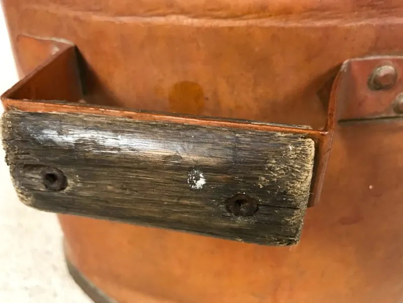 New Pamono Large Antique Copper Fireplace Log Holders, 1850s, Set of 3
