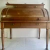 Pamono Large Antique Cylinder Writing Desk in Oak