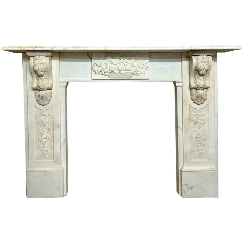 New Pamono Large Antique English Fireplace, 1860