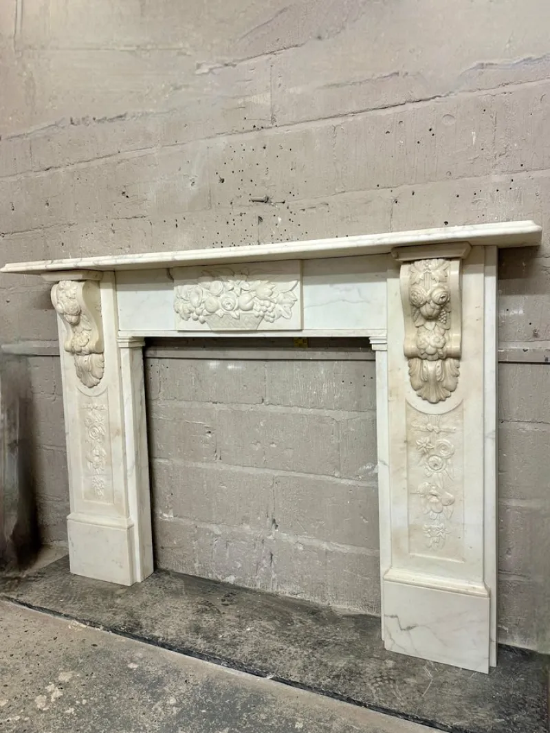 New Pamono Large Antique English Fireplace, 1860