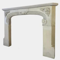 New Pamono Large Antique English Gothic Fireplace Mantel, 1790
