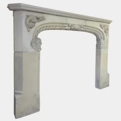 New Pamono Large Antique English Gothic Fireplace Mantel, 1790