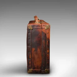 New Pamono Large Antique English Leather Suitcase