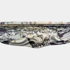Pamono Large Antique French Rococo Marble Fireplace Mantel> Fireplaces And Mantels