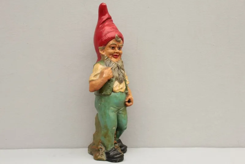 Outlet Pamono Large Antique Garden Gnome from Heissner, 1930