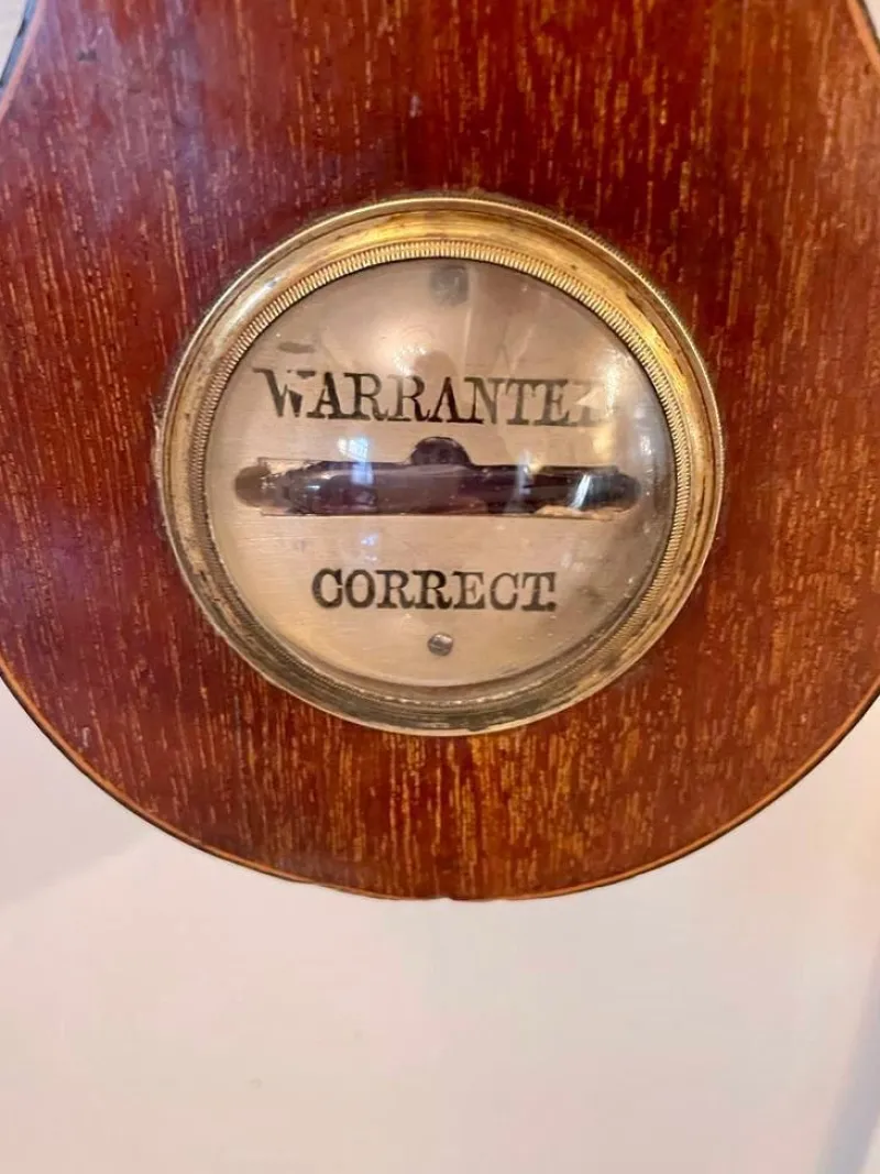 Pamono Large Antique George III Mahogany Banjo Barometer> Clocks