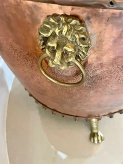 Discount Pamono Large Antique George III Copper and Brass Log Bin, 1800