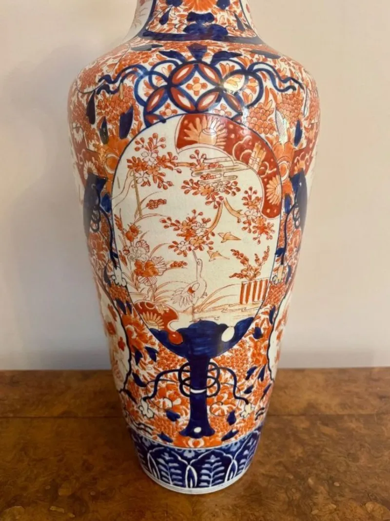 Clearance Pamono Large Antique Japanese Imari Floor Standing Vase, 1890