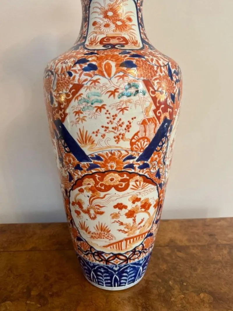 Clearance Pamono Large Antique Japanese Imari Floor Standing Vase, 1890