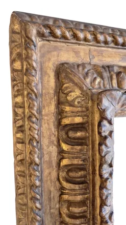 Pamono Large Antique Mirror in Carved Wooden Box Frame><noscript><img width=