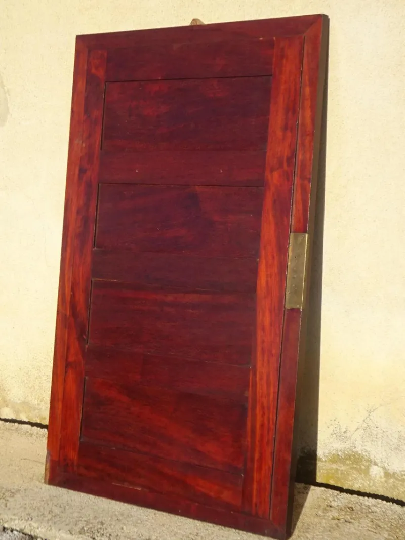 Pamono Large Antique Mirror with Flamed Mahogany Frame, 1890s