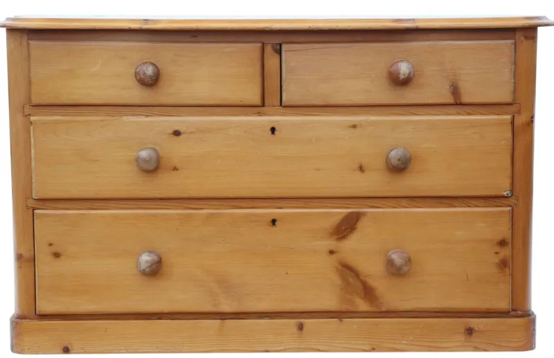 New Pamono Large Antique Pine Chest of Drawers, 1800s