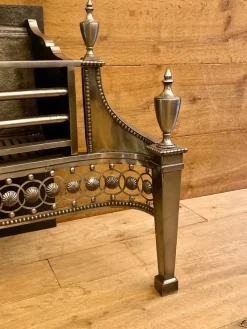 New Pamono Large Antique Polished Steel Fire Grate