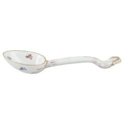Sale Pamono Large Antique Porcelain Spoon with Floral Motifs from Meissen, Germany, 19th Century