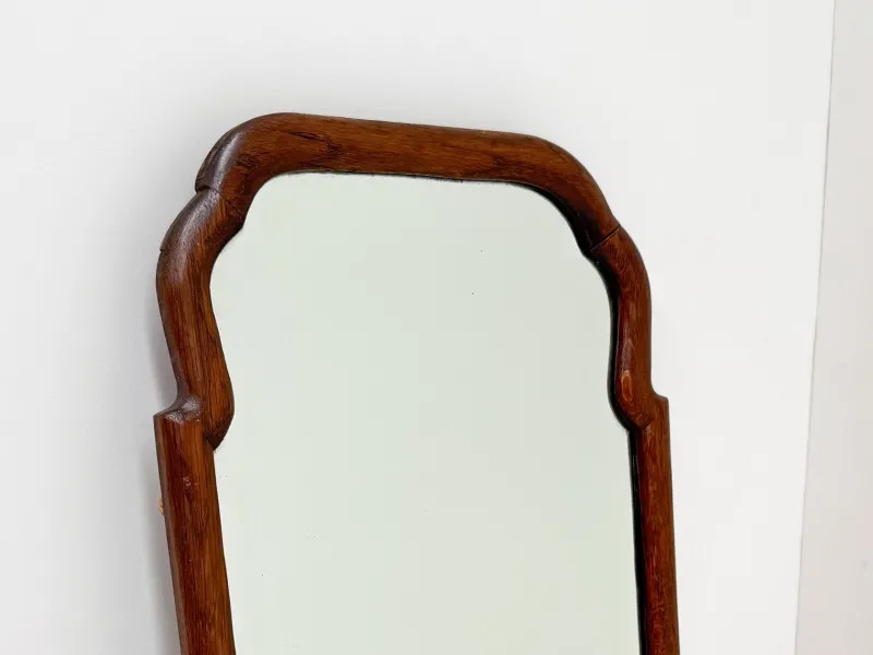 Pamono Large Antique Scalloped Wood Framed Mirror> Mirrors