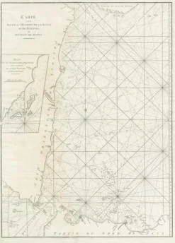 Pamono Large Antique Sea Chart of the South-Eastern Coast of Sumatra> Wall Decor