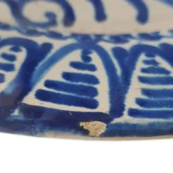 Pamono Large Antique Spanish Fajalauza Pottery Hand-Painted Bowl><noscript><img width=