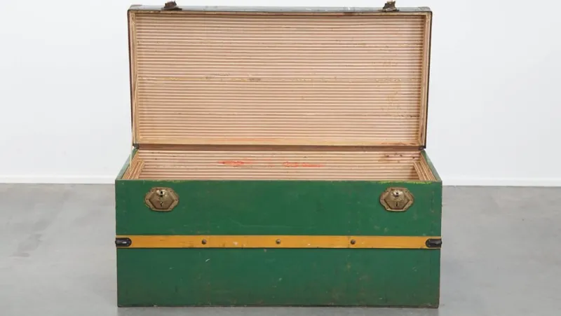Discount Pamono Large Antique Travel Chest with Handles, Early 1900s
