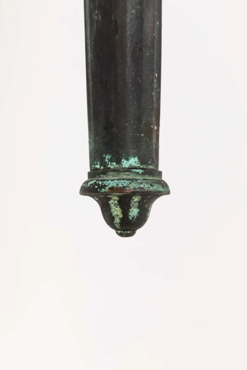 Outlet Pamono Large Antique Verdigris Bronze Torchiere Wall Lamps, 1890s, Set of 2