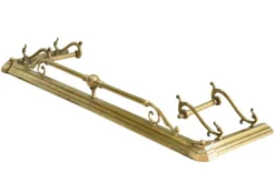 Pamono Large Antique Victorian Art Nouveau Brass Fireplace Fender> Fireplaces And Mantels