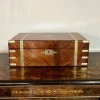 Clearance Pamono Large Antique Victorian Burr Walnut and Brass Bound Writing Box, 1860