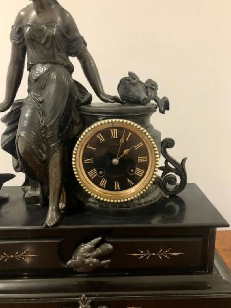 Pamono Large Antique Victorian Mantle Clock, 1860s> Clocks
