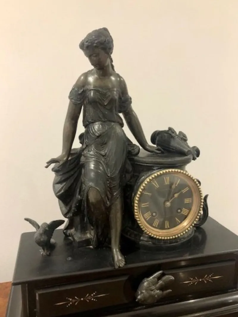 Pamono Large Antique Victorian Mantle Clock, 1860s> Clocks