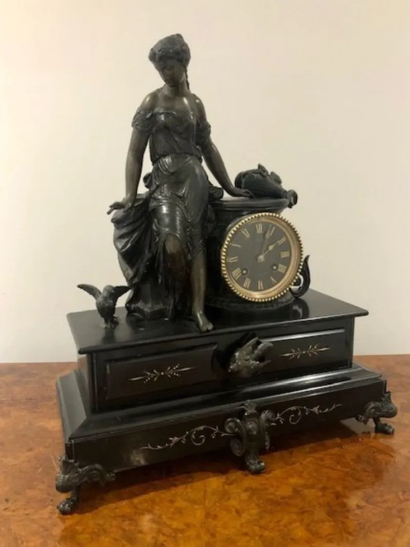 Pamono Large Antique Victorian Mantle Clock, 1860s> Clocks