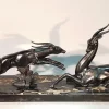 Best Pamono Large Art Deco Antelopes Sculpture by Limousin Jacques, 1930s