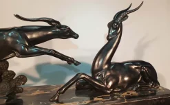 Best Pamono Large Art Deco Antelopes Sculpture by Limousin Jacques, 1930s