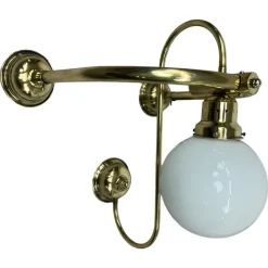 Pamono Large Art Deco Brass Wall Lamp, 1930s> Wall Lights & Sconces