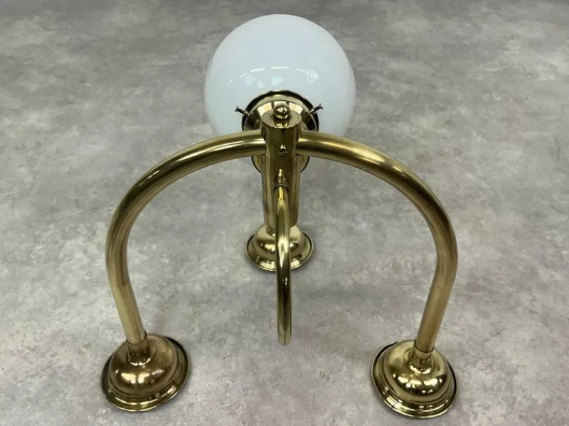 Pamono Large Art Deco Brass Wall Lamp, 1930s> Wall Lights & Sconces