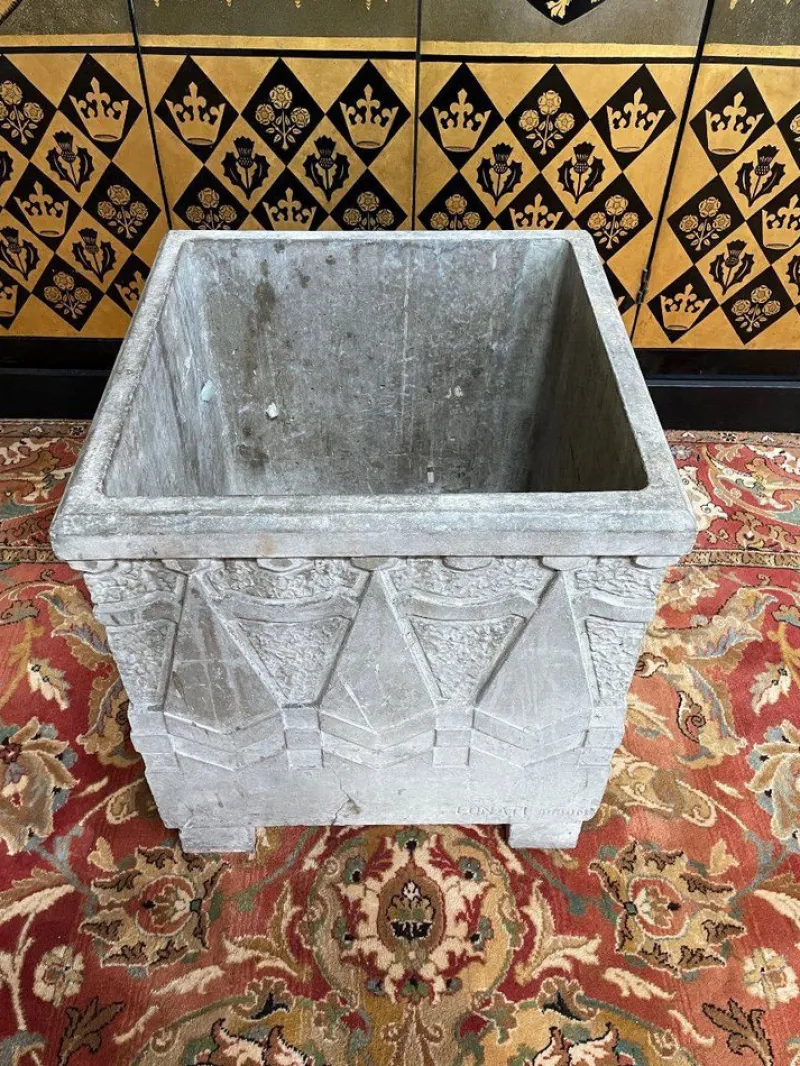 Pamono Large Art Deco Cement Pot Cache> Garden Accessories