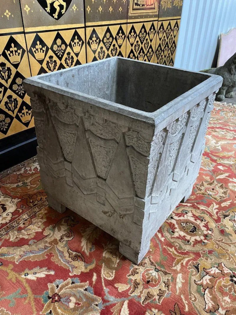 Pamono Large Art Deco Cement Pot Cache> Garden Accessories