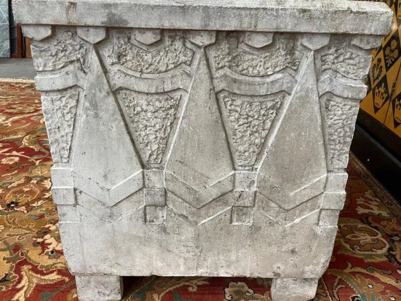 Pamono Large Art Deco Cement Pot Cache> Garden Accessories