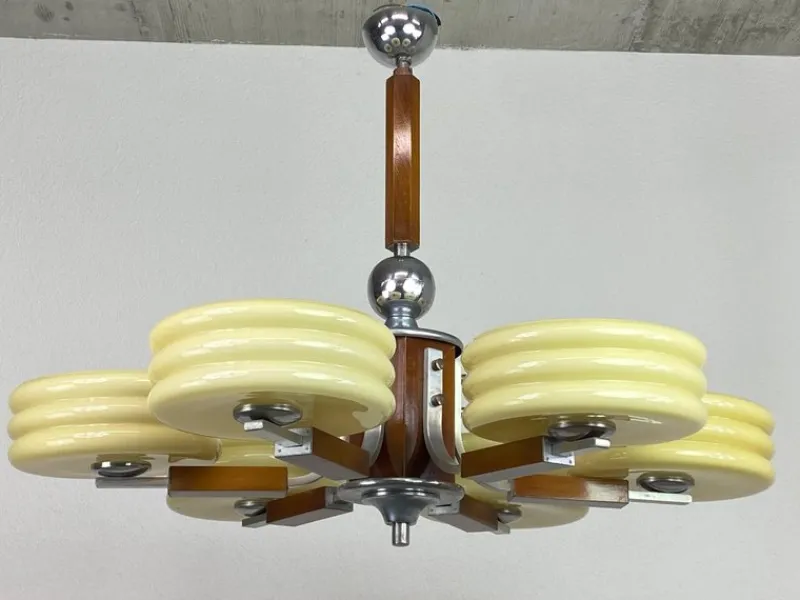 Pamono Large Art Deco Chandelier, 1930s> Ceiling Lights