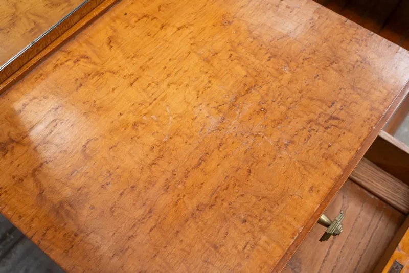Pamono Large Art Deco French Dressing Table in Gilt Birch Root, 1920s> Dressing Tables